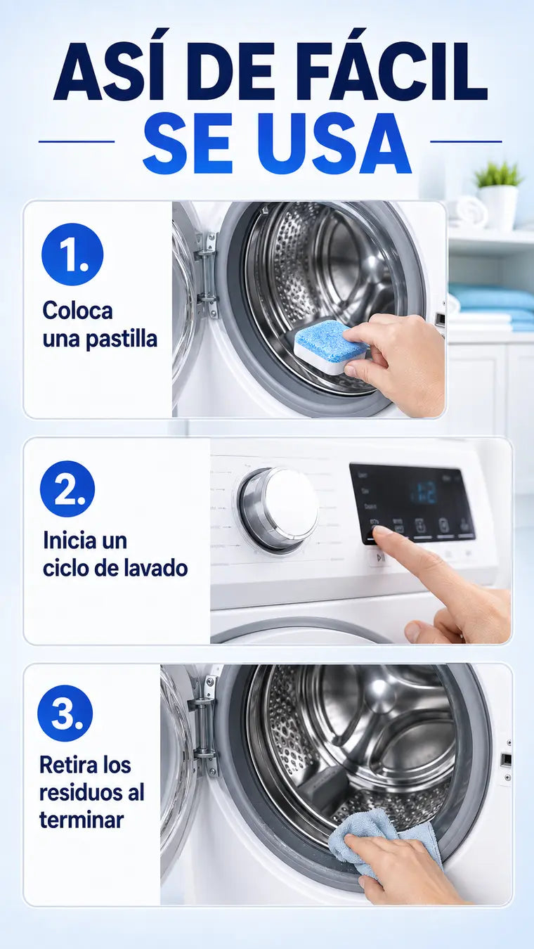 Mercaboom WebP · Cómo usar Kit LimpiaLavadora