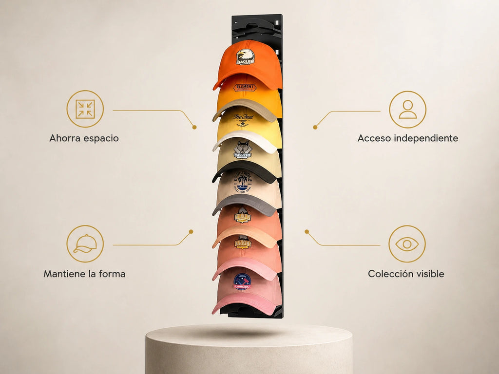 Organizador de Gorras para Pared - beneficio_1