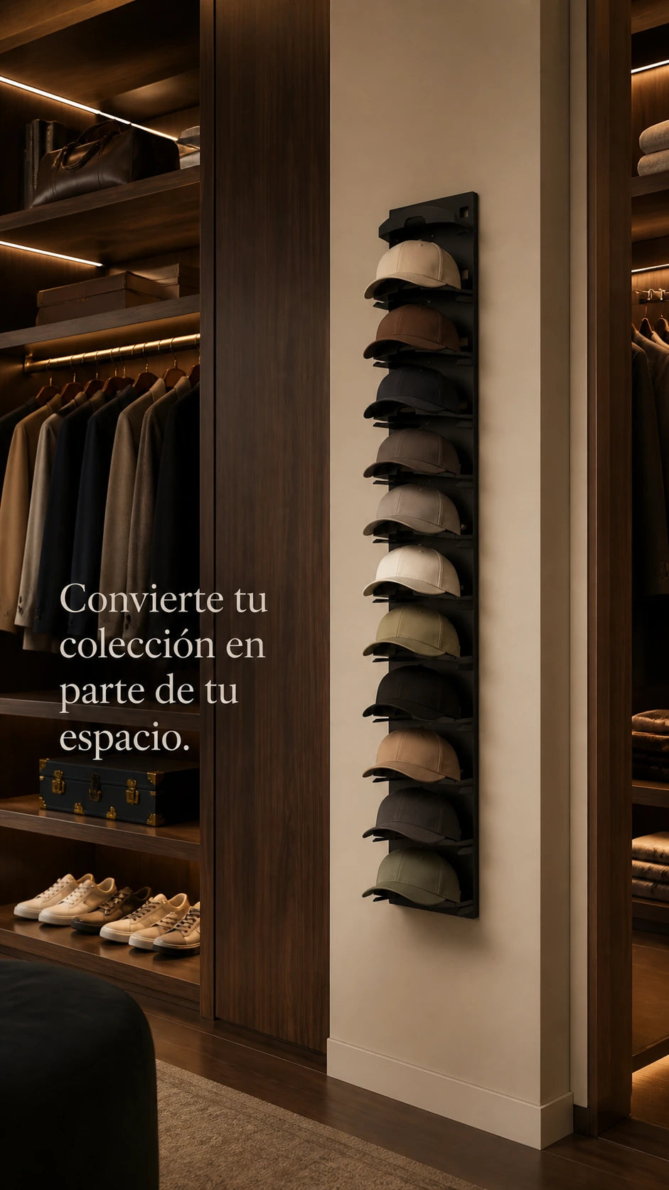 Organizador de Gorras para Pared - lifestyle