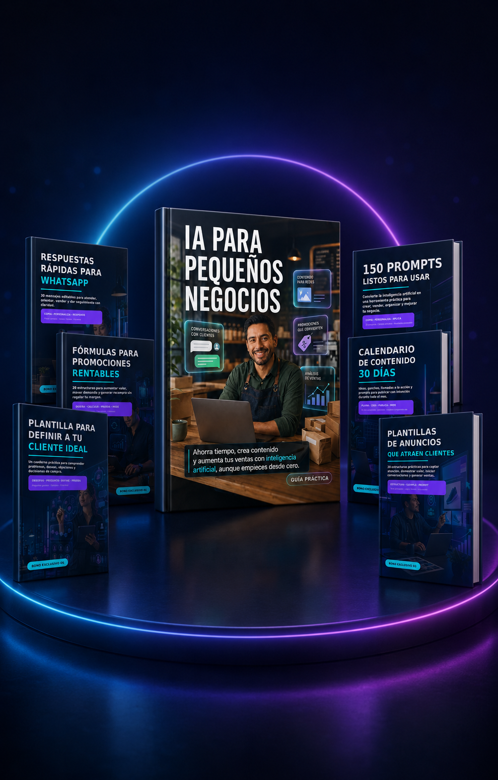 Kit IA para Pequeños Negocios — Ebook + 6 Bonos
